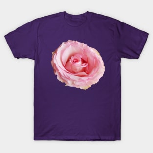 Pink Rose Floral Photo Cutout T-Shirt